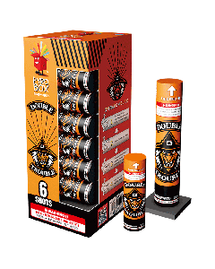 DOUBLE TROUBLE | 6 Shot Double Break 60 Gram Cannister Shell By Pyro Box Fireworks
